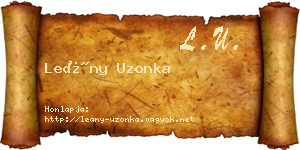 Leány Uzonka névjegykártya