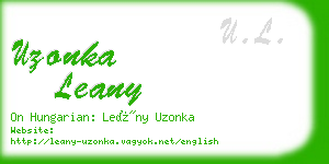 uzonka leany business card